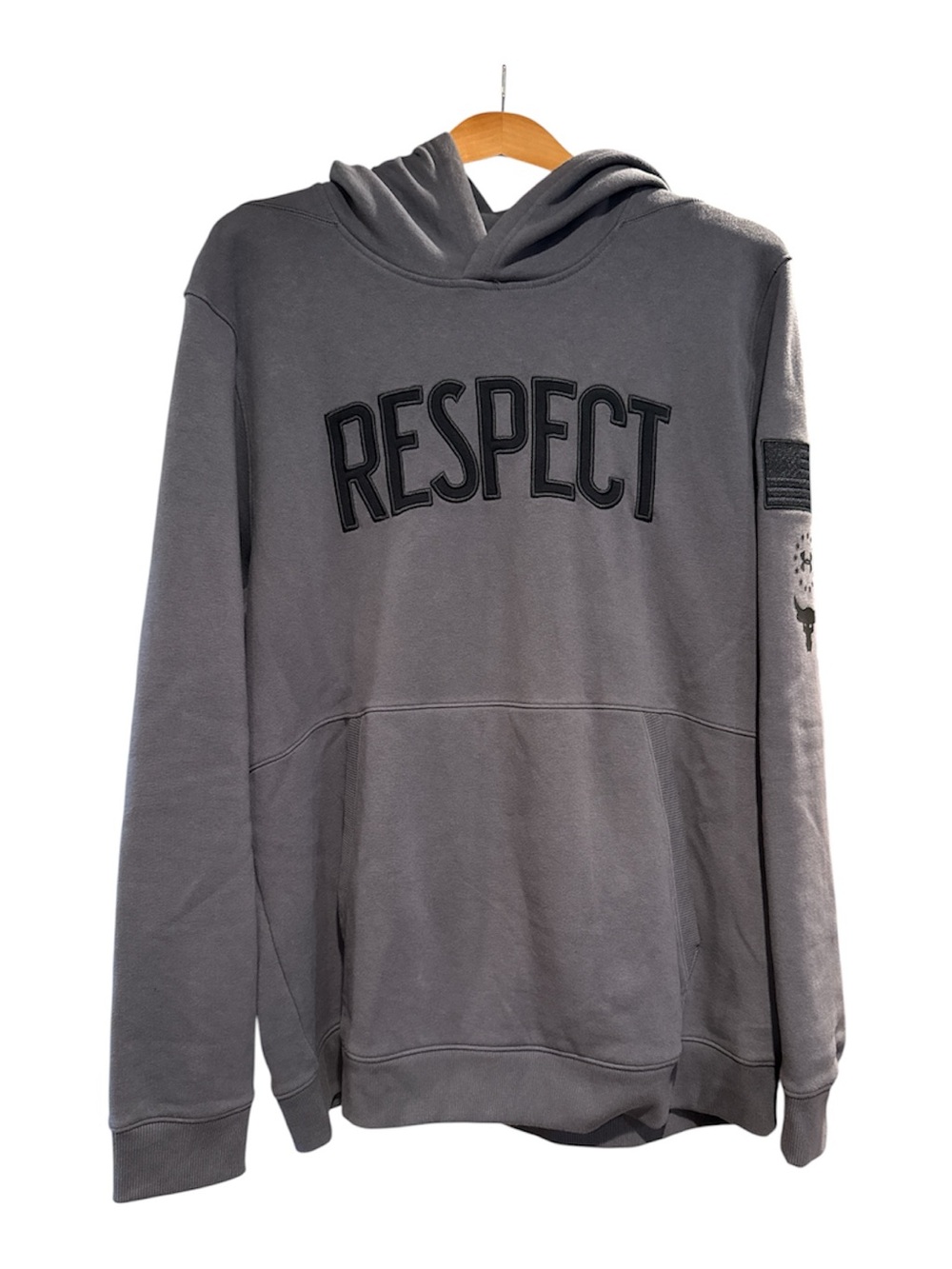 Under Armour Men’s Hoodie Respect Flag Grey 2XL Used